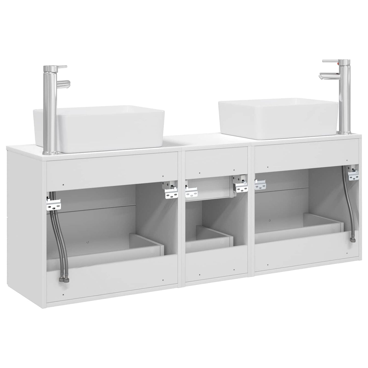 Bathroom Cabinet Set 3 pcs White 53 x 34.5 x 63 cm