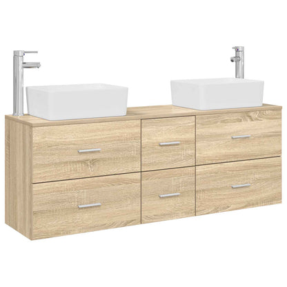 Bathroom Cabinet Set 3 pcs Sonoma Oak 53 x 34.5 x 63 cm