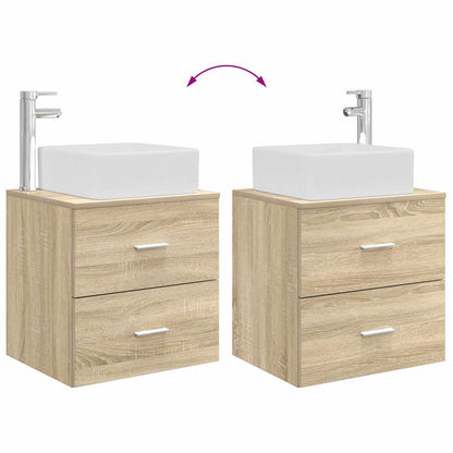 Bathroom Cabinet Set 3 pcs Sonoma Oak 53 x 34.5 x 63 cm