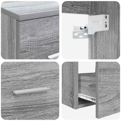 Bathroom Cabinet Set 3 pcs Grey Sonoma 53 x 34.5 x 63 cm