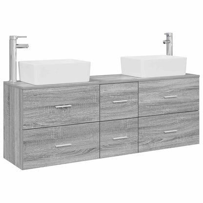 Bathroom Cabinet Set 3 pcs Grey Sonoma 53 x 34.5 x 63 cm