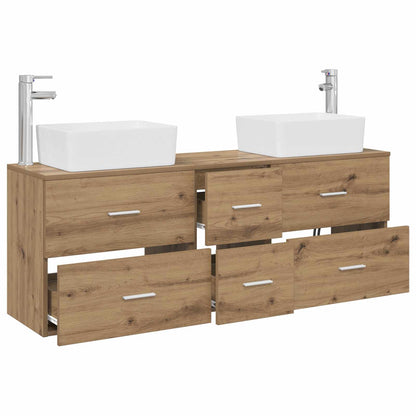 Bathroom Cabinet Set 3 pcs Artisan Oak 53 x 34.5 x 63 cm