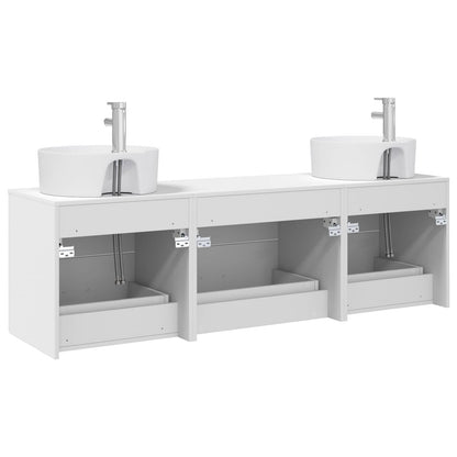 Bathroom Cabinet Set 3 pcs White 62.5 x 44.5 x 50 cm