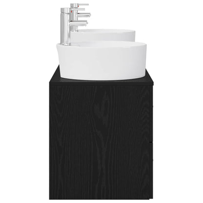 Bathroom Cabinet Set 3 pcs Black 62.5 x 44.5 x 50 cm