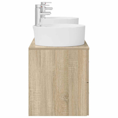 Bathroom Cabinet Set 3 pcs Sonoma Oak 62.5 x 44.5 x 50 cm