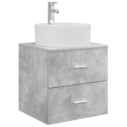 Bathroom Cabinet Set 3 pcs Concrete Grey 62.5 x 44.5 x 50 cm