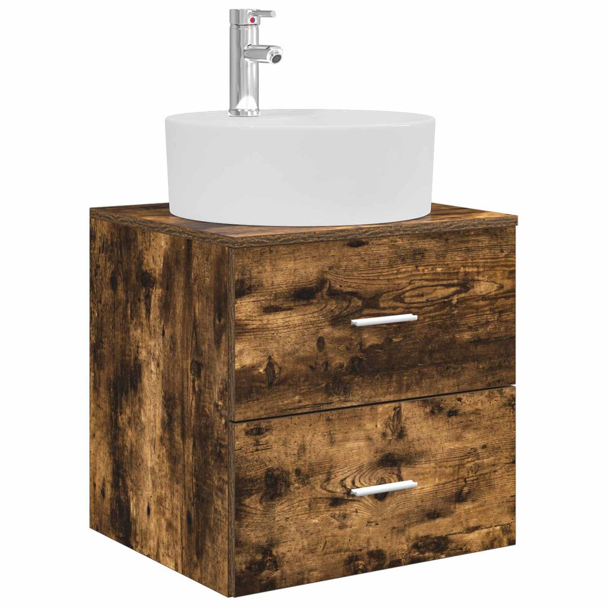 Wall-mounted Bathroom Cabinet Set 3 pcs Smoked Oak