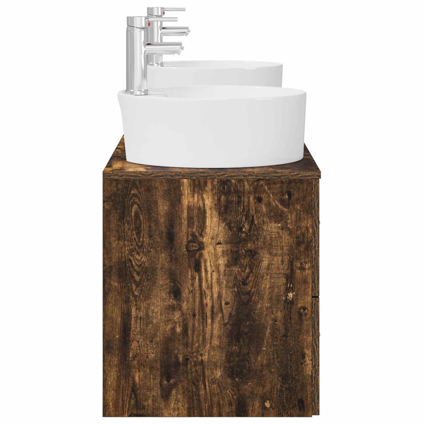 Bathroom Cabinet Set 3 pcs Smoked Oak 62.5 x 44.5 x 50 cm
