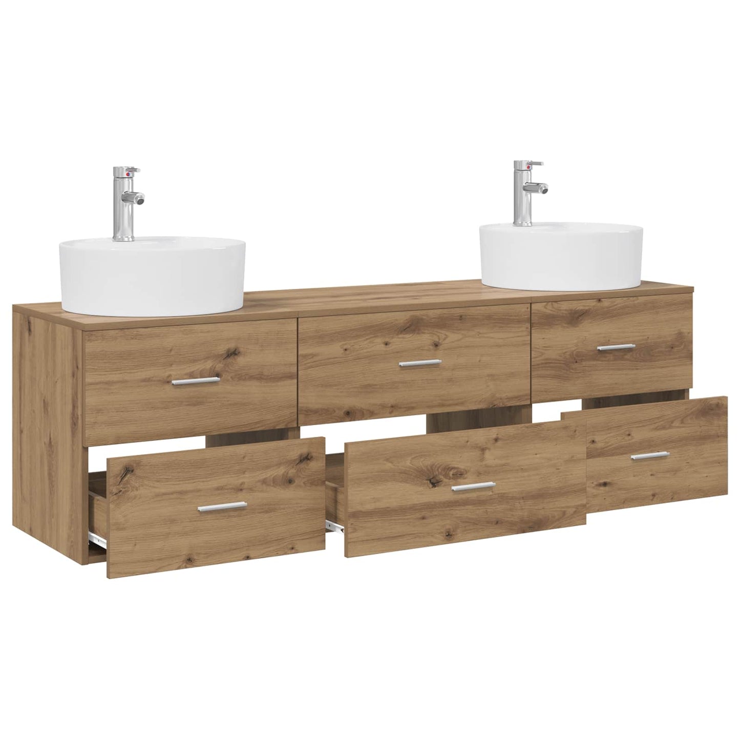 Bathroom Cabinet Set 3 pcs Artisan Oak 62.5 x 44.5 x 50 cm