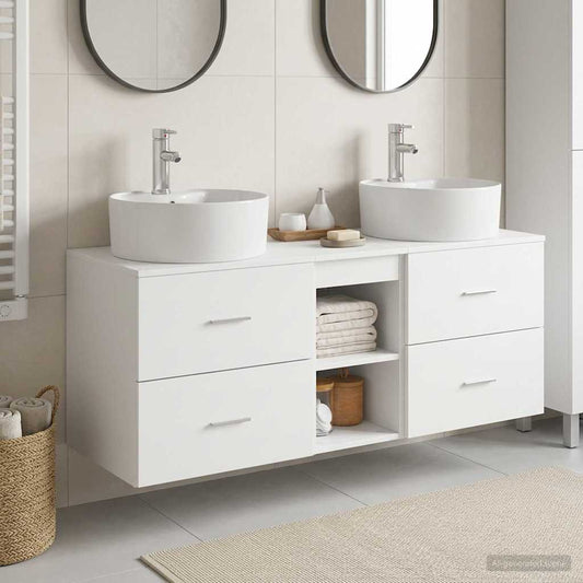 Bathroom Cabinet Set 3 pcs White 49.5 x 44.5 x 65 cm