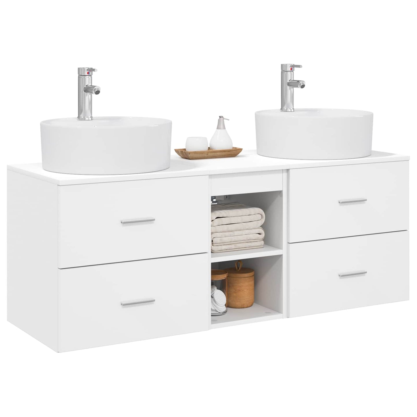 Bathroom Cabinet Set 3 pcs White 49.5 x 44.5 x 65 cm