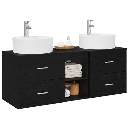 Bathroom Cabinet Set 3 pcs Black 49.5 x 44.5 x 65 cm