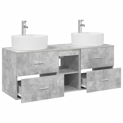 Bathroom Cabinet Set 3 pcs Concrete Grey 49.5 x 44.5 x 65 cm