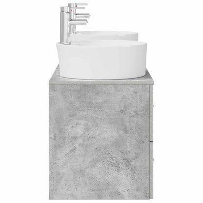 Bathroom Cabinet Set 3 pcs Concrete Grey 49.5 x 44.5 x 65 cm