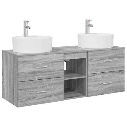 Bathroom Cabinet Set 3 pcs Grey Sonoma 49.5 x 44.5 x 65 cm