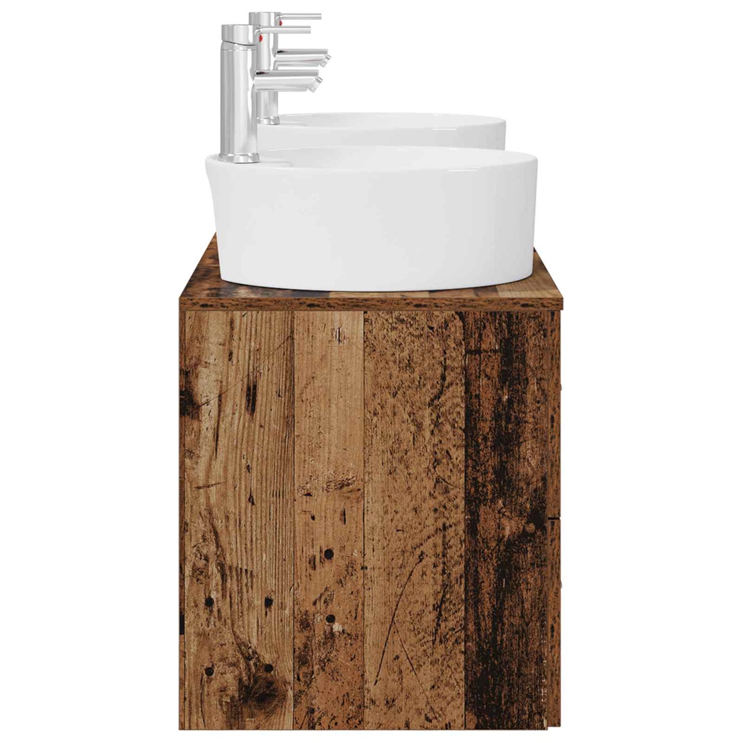 Bathroom Cabinet Set 3 pcs Old Wood 49.5 x 44.5 x 65 cm
