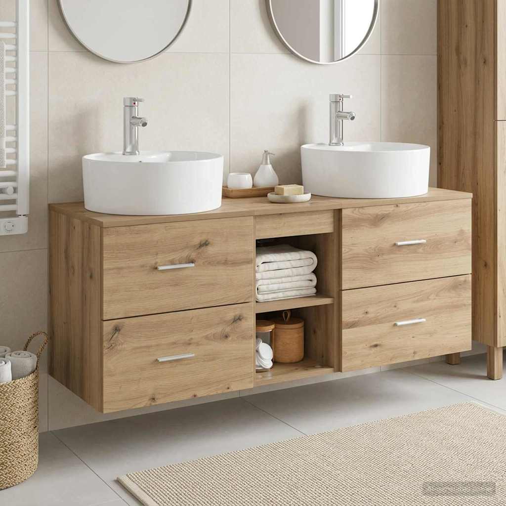 Bathroom Cabinet Set 3 pcs Artisan Oak 49.5 x 44.5 x 65 cm