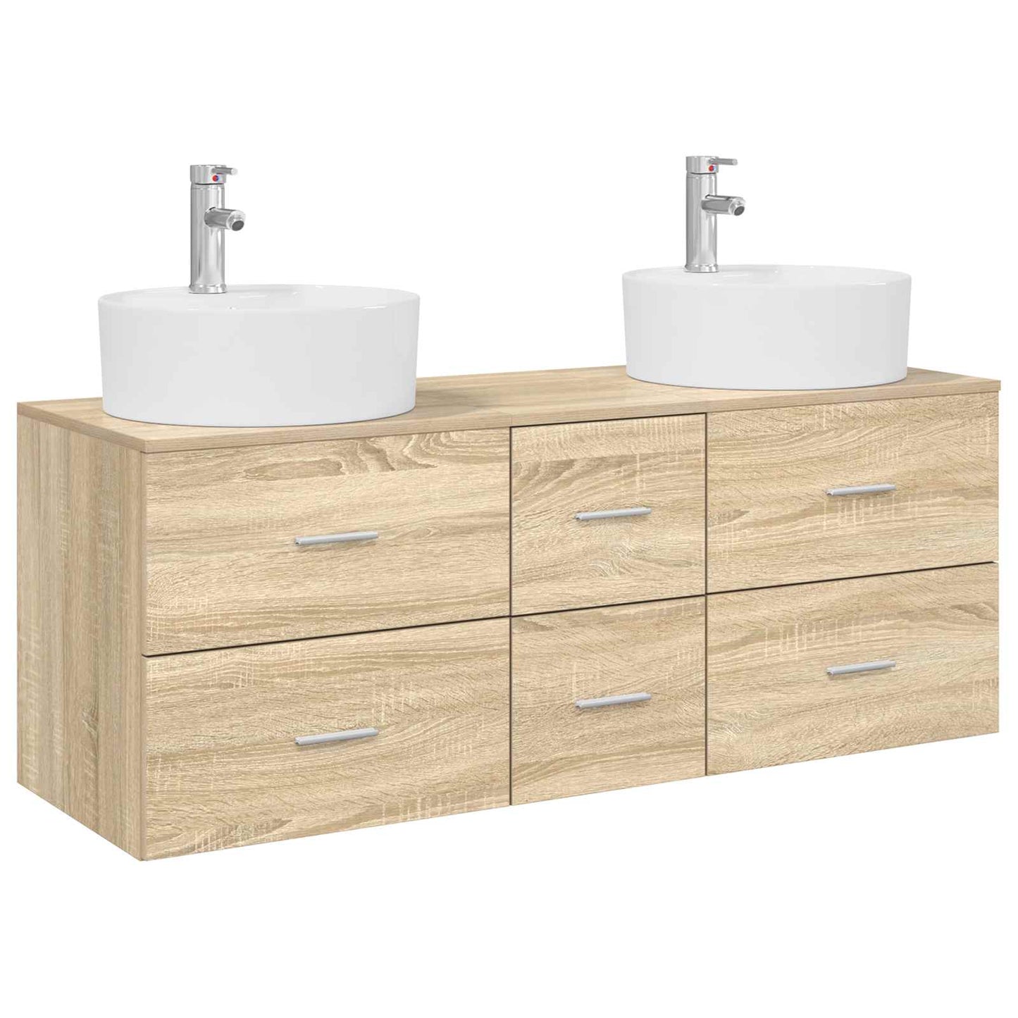 Bathroom Furniture Set 3 pcs Sonoma Oak 49.5 x 44.5 x 65 cm