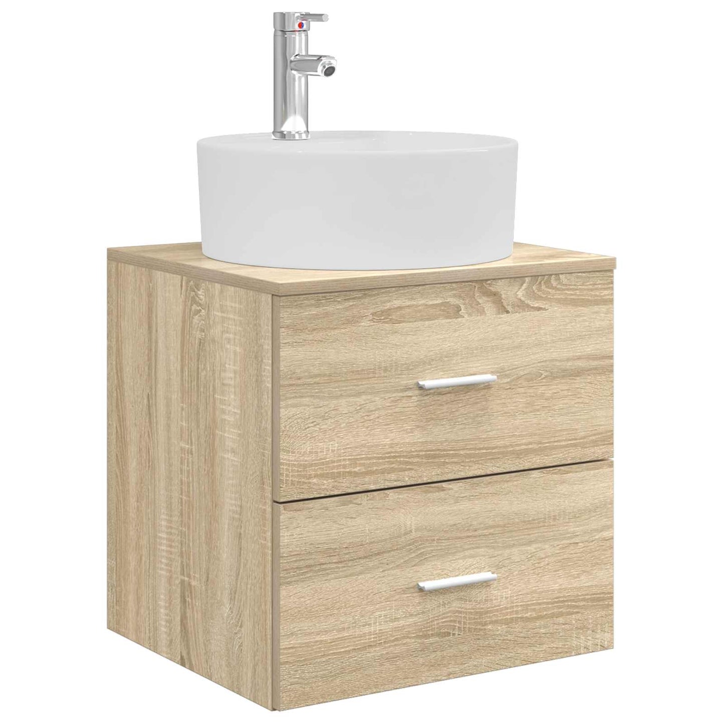 Bathroom Furniture Set 3 pcs Sonoma Oak 49.5 x 44.5 x 65 cm