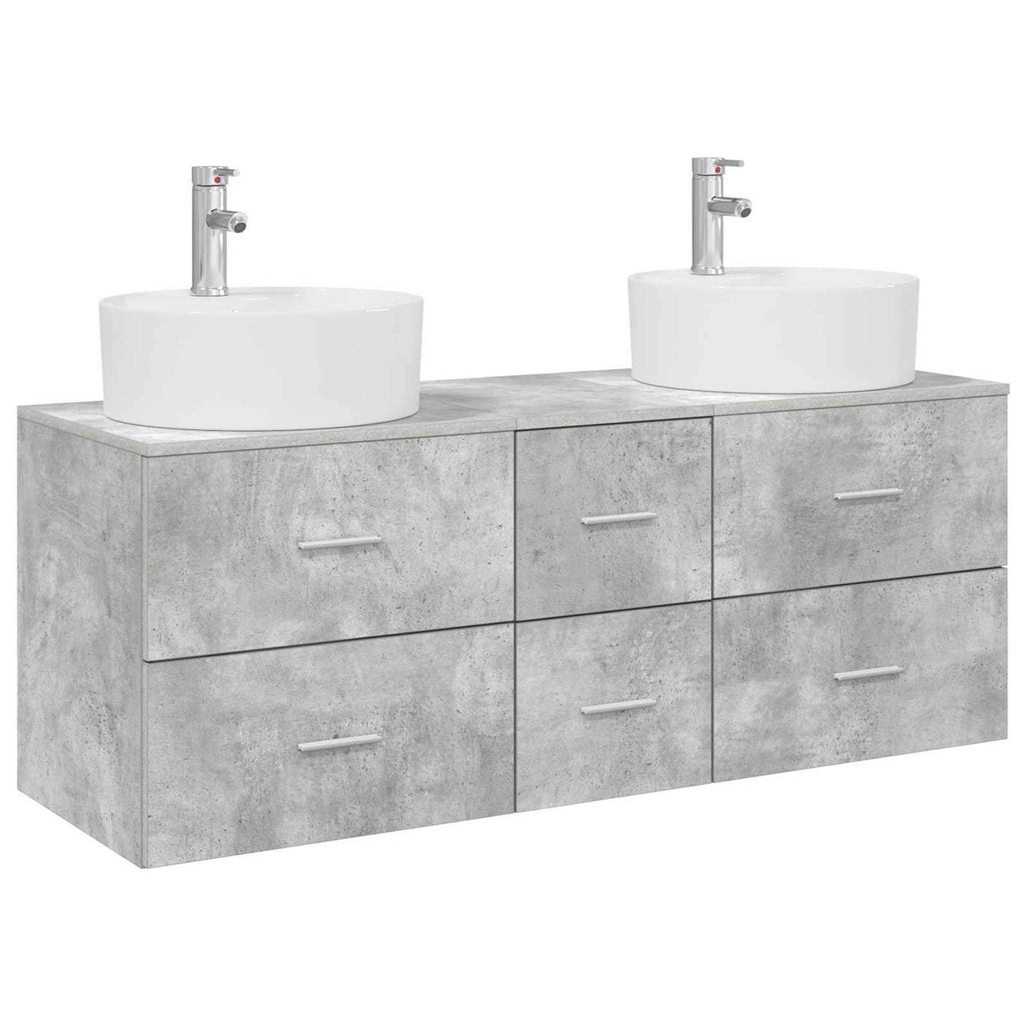 Bathroom Furniture Set 3 pcs Concrete Grey 49.5 x 44.5 x 65 cm