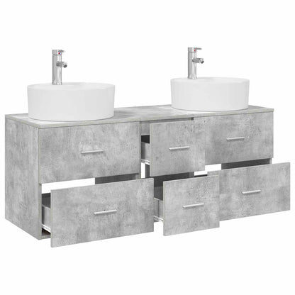 Bathroom Furniture Set 3 pcs Concrete Grey 49.5 x 44.5 x 65 cm