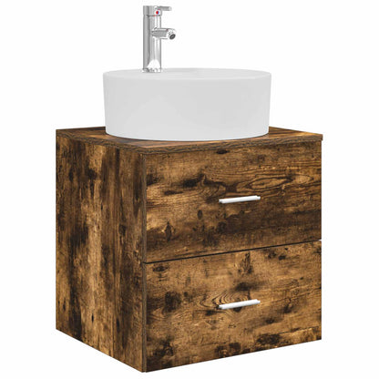 Bathroom Furniture Set 3 pcs Smoked Oak 49.5 x 44.5 x 65 cm
