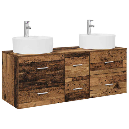 Bathroom Furniture Set 3 pcs Old Wood 49.5 x 44.5 x 65 cm