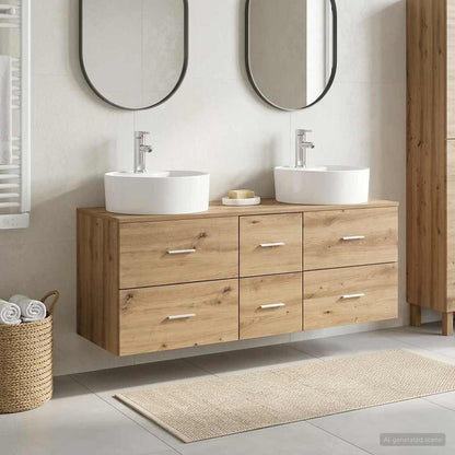 Bathroom Furniture Set 3 pcs Artisan Oak 49.5 x 44.5 x 65 cm