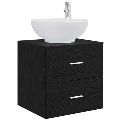Bathroom Furniture Set 3 pcs Black 49.5 x 44.5 x 65 cm
