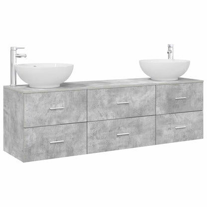 Bathroom Furniture Set 3 pcs Concrete Grey 49.5 x 44.5 x 65 cm