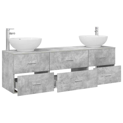 Bathroom Furniture Set 3 pcs Concrete Grey 49.5 x 44.5 x 65 cm