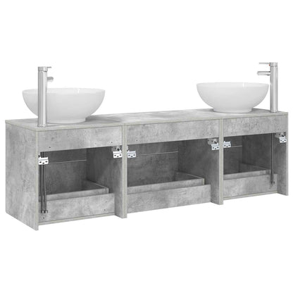 Bathroom Furniture Set 3 pcs Concrete Grey 49.5 x 44.5 x 65 cm
