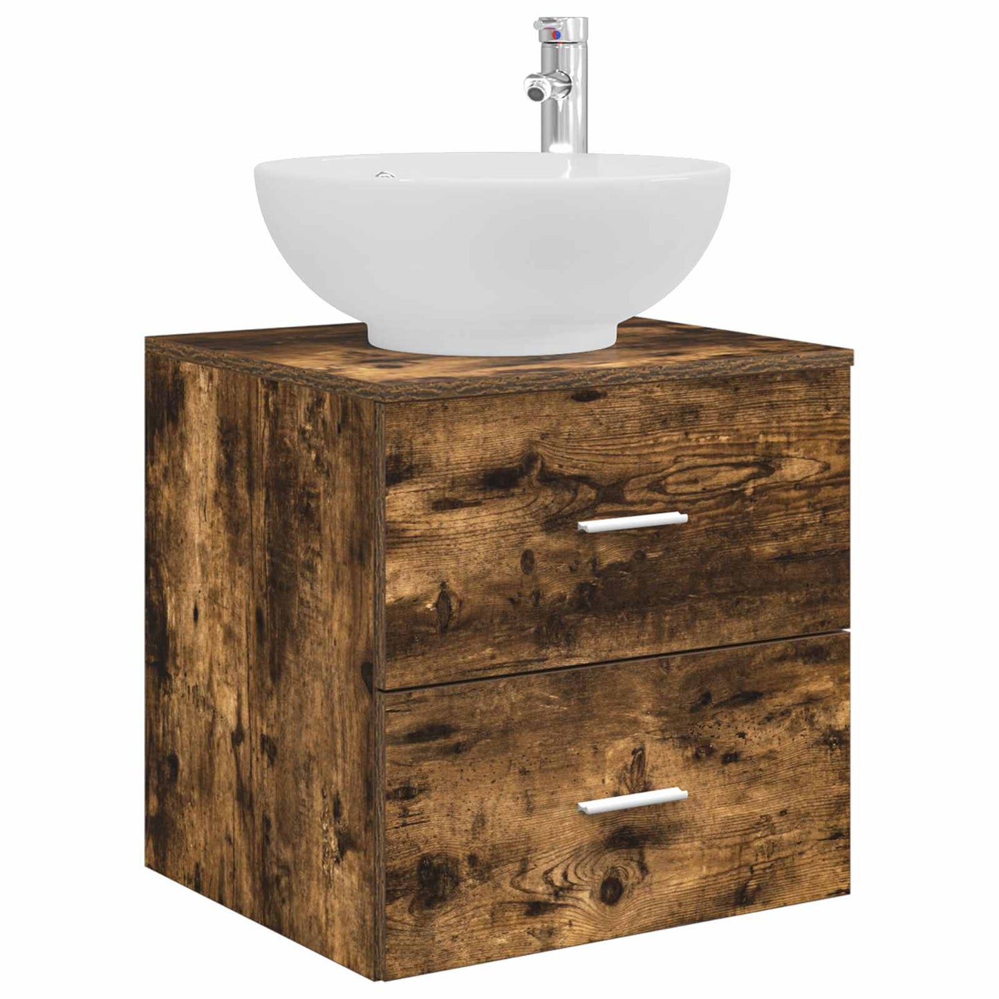 Bathroom Furniture Set 3 pcs Smoked Oak 49.5 x 44.5 x 65 cm
