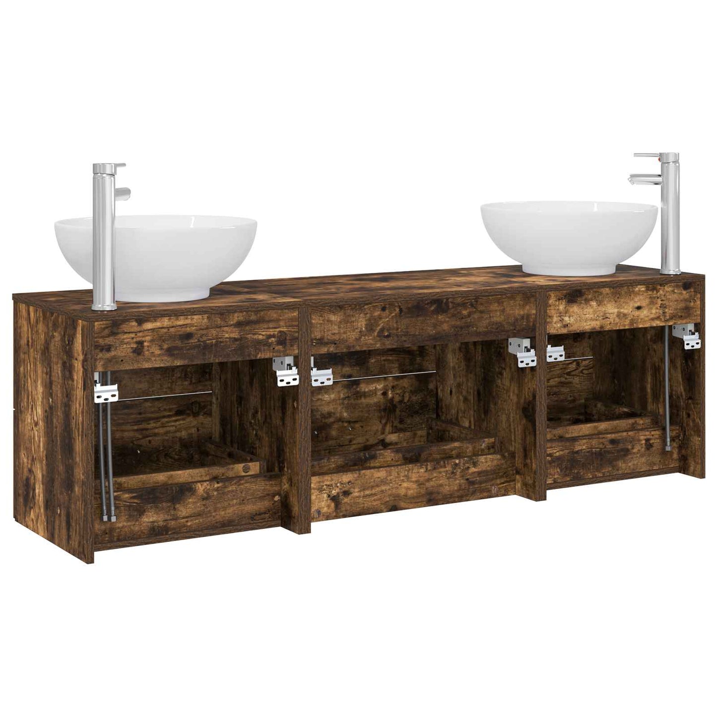 Bathroom Furniture Set 3 pcs Smoked Oak 49.5 x 44.5 x 65 cm