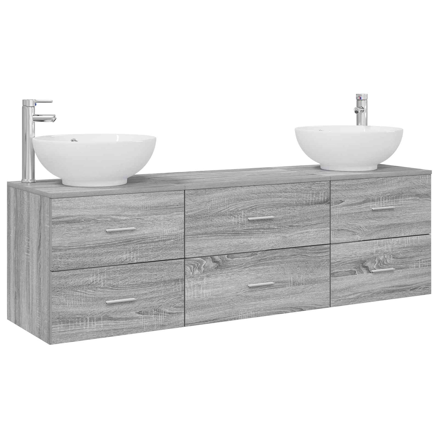 Bathroom Furniture Set 3 pcs Grey Sonoma 49.5 x 44.5 x 65 cm