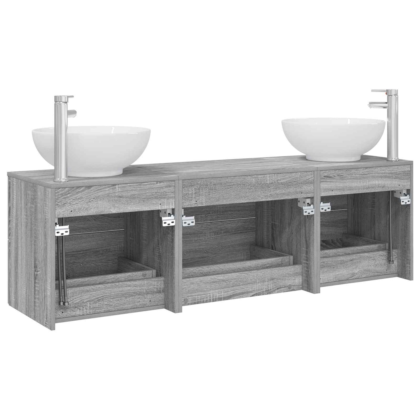 Bathroom Furniture Set 3 pcs Grey Sonoma 49.5 x 44.5 x 65 cm