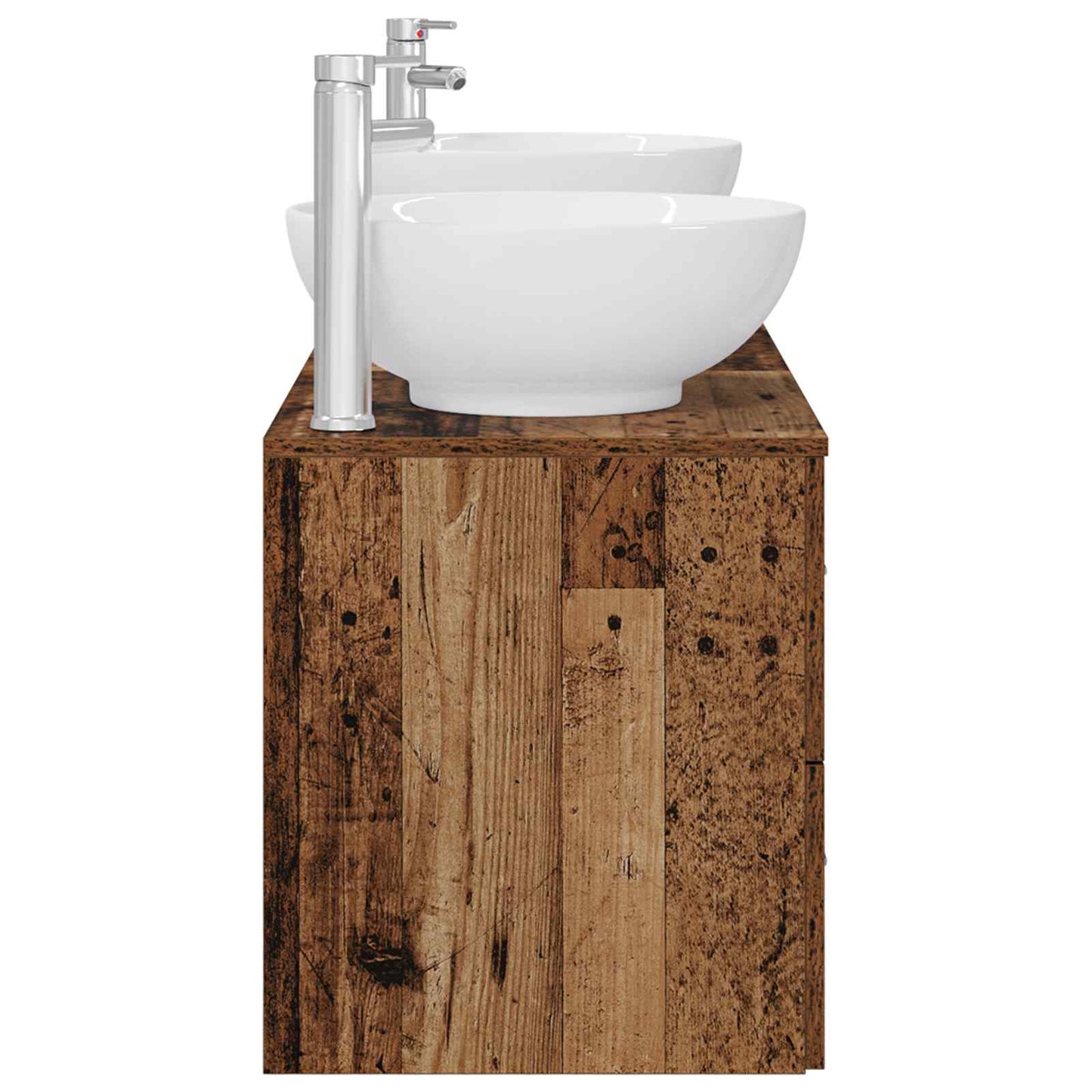 Bathroom Furniture Set 3 pcs Old Wood 49.5 x 44.5 x 65 cm
