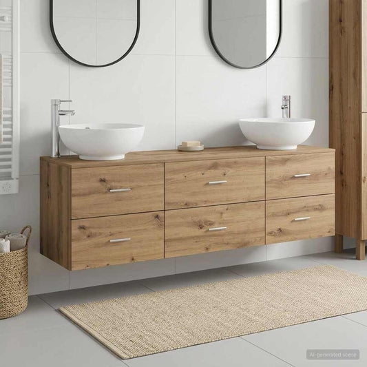 Bathroom Furniture Set 3 pcs Artisan Oak 49.5 x 44.5 x 65 cm