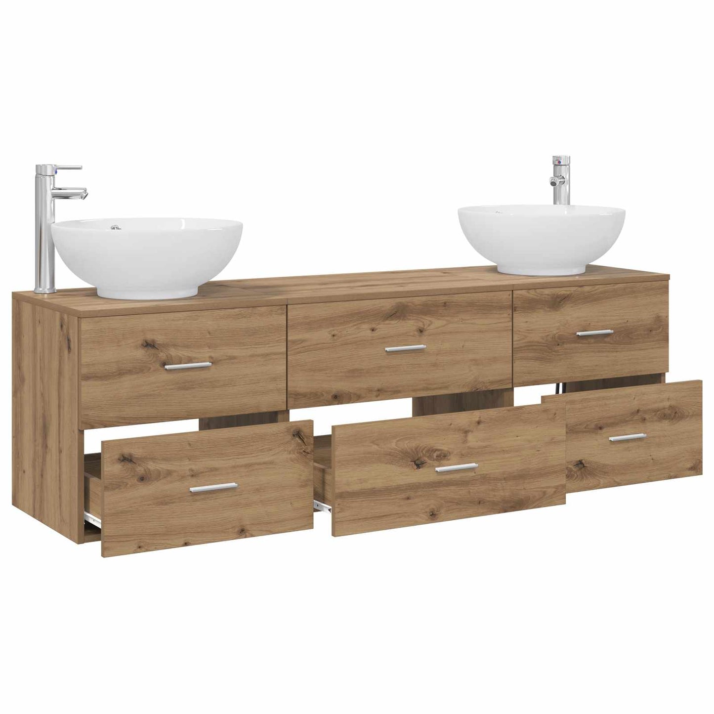 Bathroom Furniture Set 3 pcs Artisan Oak 49.5 x 44.5 x 65 cm