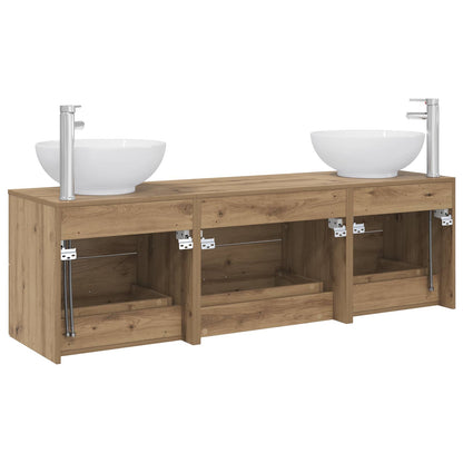 Bathroom Furniture Set 3 pcs Artisan Oak 49.5 x 44.5 x 65 cm