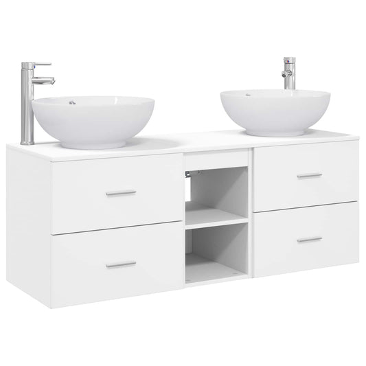 Bathroom Furniture Set 3 pcs White 49.5 x 44.5 x 65 cm