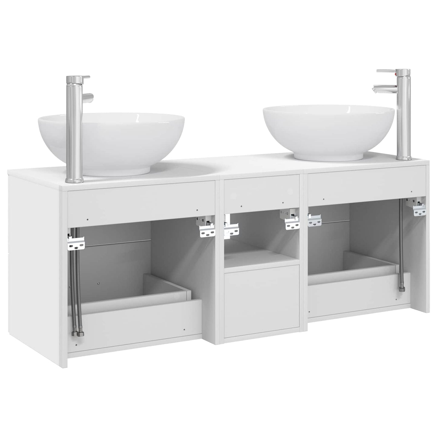 Bathroom Furniture Set 3 pcs White 49.5 x 44.5 x 65 cm