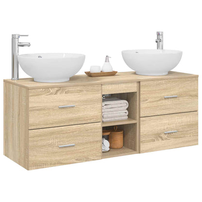 Bathroom Furniture Set 3 pcs Sonoma Oak 49.5 x 44.5 x 65 cm