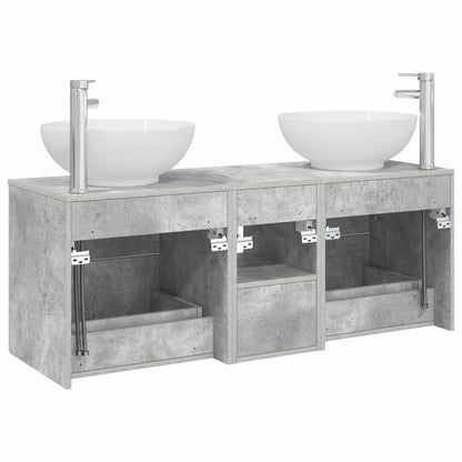Bathroom Furniture Set 3 pcs Concrete Grey 49.5 x 44.5 x 65 cm