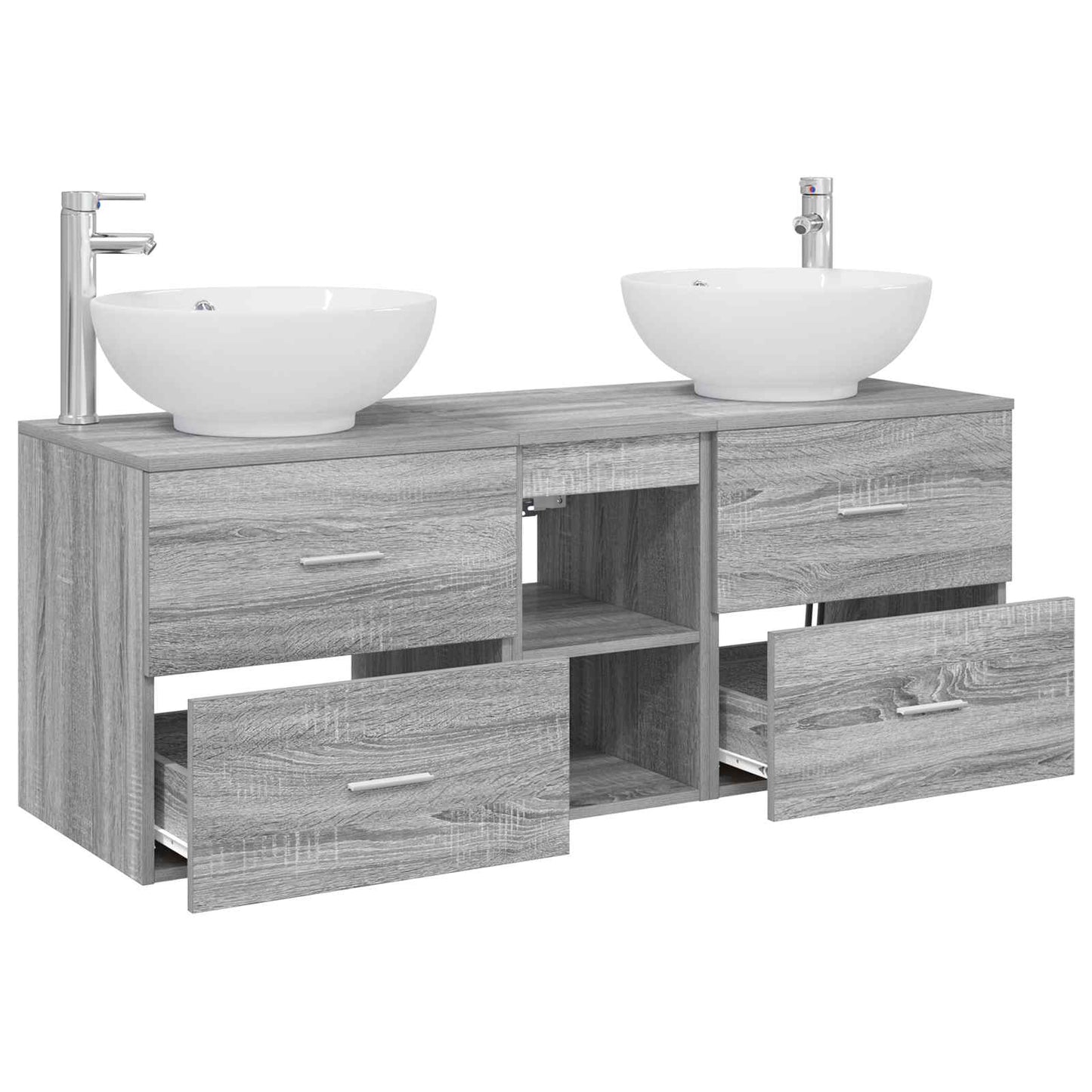 Bathroom Furniture Set 3 pcs Grey Sonoma 49.5 x 44.5 x 65 cm
