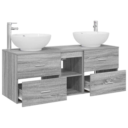 Bathroom Furniture Set 3 pcs Grey Sonoma 49.5 x 44.5 x 65 cm