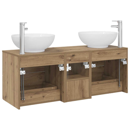 Bathroom Furniture Set 3 pcs Artisan Oak 49.5 x 44.5 x 65 cm