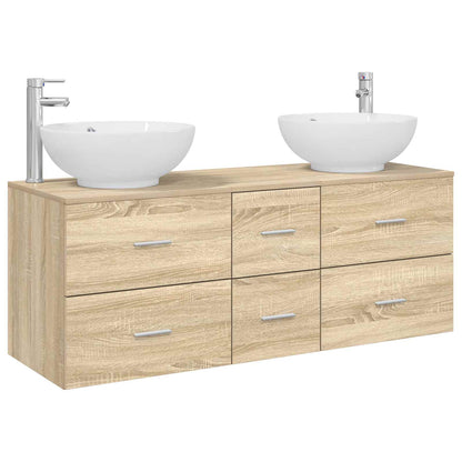 Bathroom Furniture Set 3 pcs Sonoma Oak 49.5 x 44.5 x 65 cm