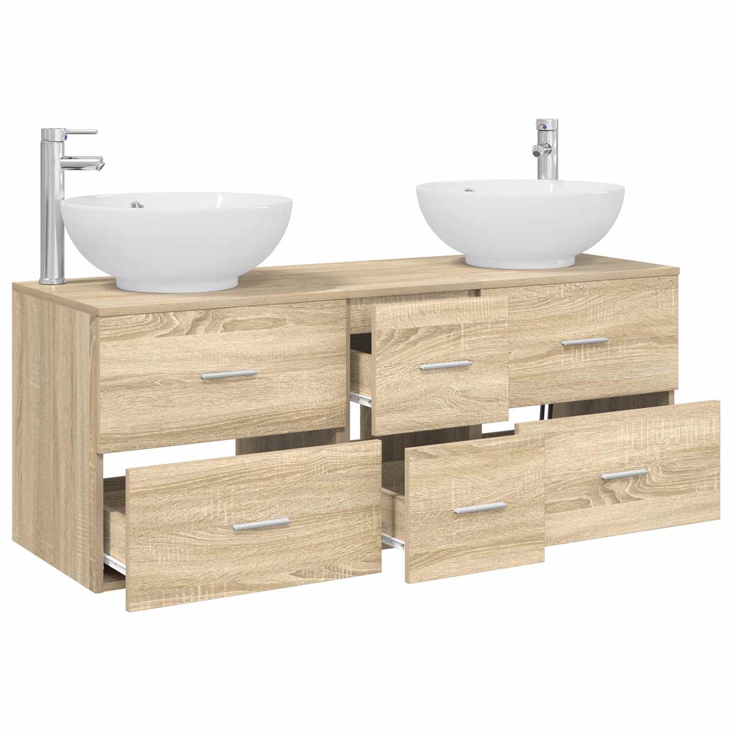 Bathroom Furniture Set 3 pcs Sonoma Oak 49.5 x 44.5 x 65 cm