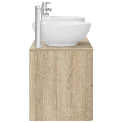 Bathroom Furniture Set 3 pcs Sonoma Oak 49.5 x 44.5 x 65 cm